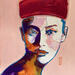 Painting Elégance by Coco | Painting Figurative Portrait Acrylic