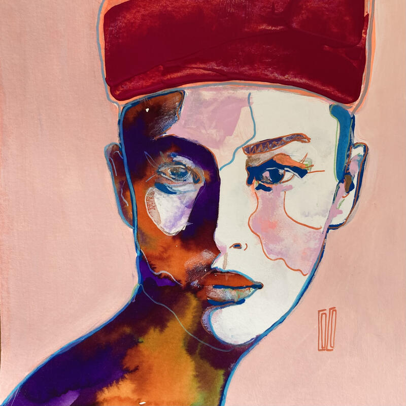 Painting Elégance by Coco | Painting Figurative Portrait Acrylic