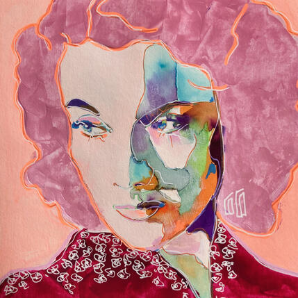 Painting La douceur sans raison by Coco | Painting Figurative Acrylic Pop icons, Portrait