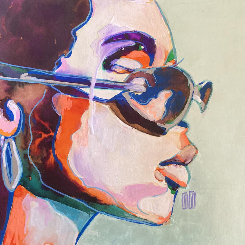 Painting Sous le soleil exactement by Coco | Painting Figurative Portrait Acrylic