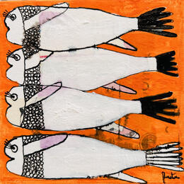 Peinture Poisson à l'orange par Colombo Cécile | Tableau