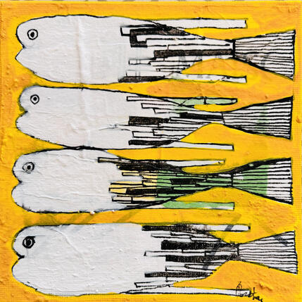 Painting Sardines au citron  by Colombo Cécile | Painting