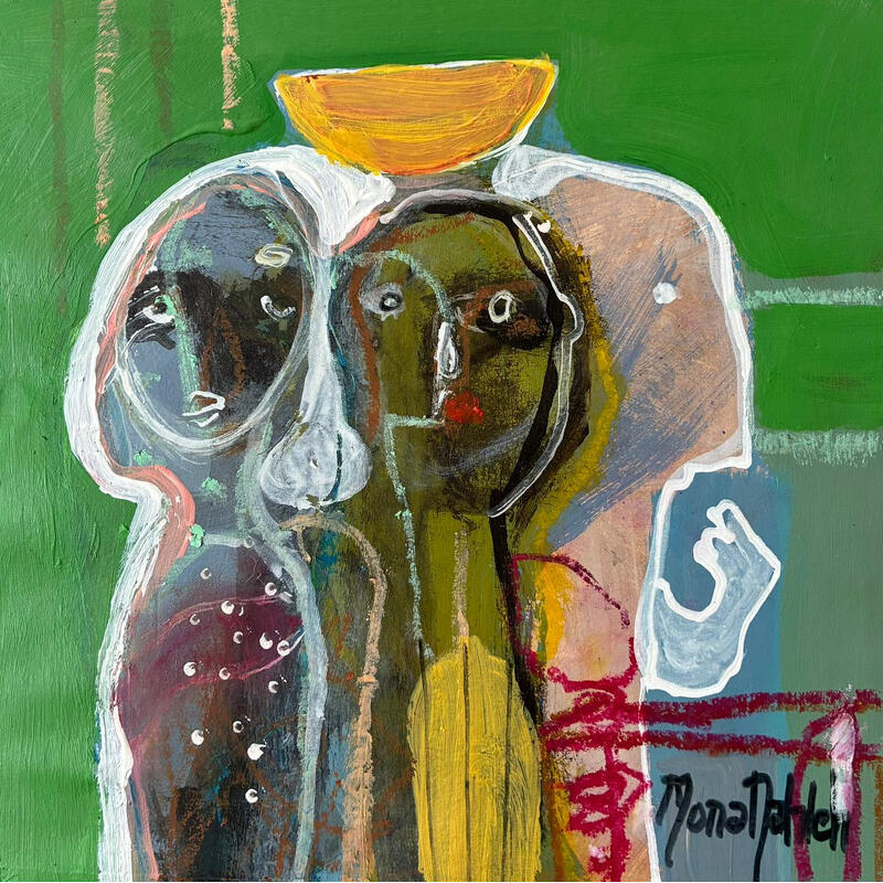 Painting Siblings by Nahleh Mona | Painting