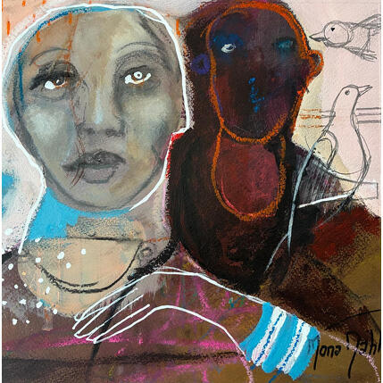 Peinture Guardian Angel par Nahleh Mona | Tableau