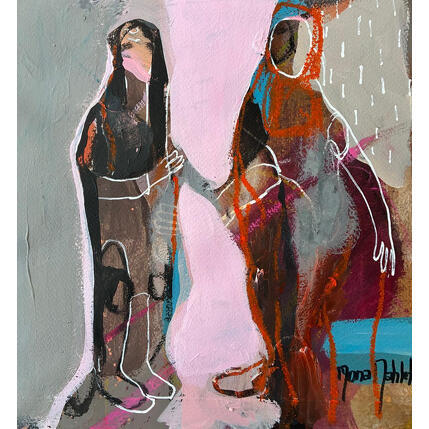 Peinture Conversation par Nahleh Mona | Tableau
