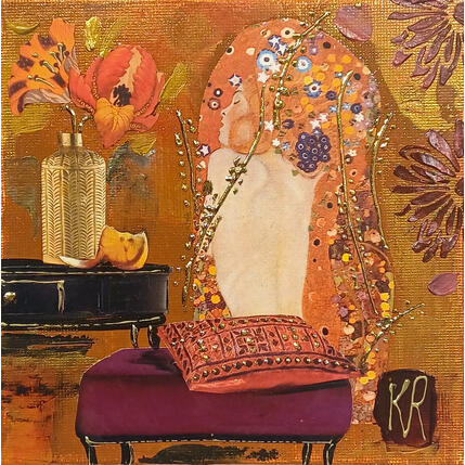 Peinture Isis par Romanelli Karine | Tableau Figuratif Acrylique, Collage