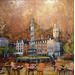 Painting Lille, la Grand' Place by Romanelli Karine | Painting Figurative Acrylic Gluing