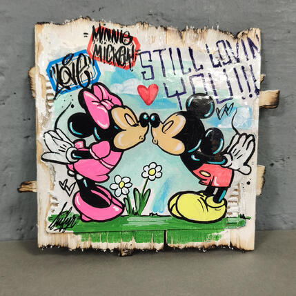 Painting Minnie et Mickey still loving you by Sufyr | Painting Street art Graffiti, Posca