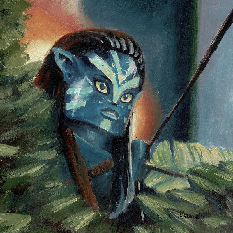 Peinture Neytiri par Barrier Cédric | Tableau Huile