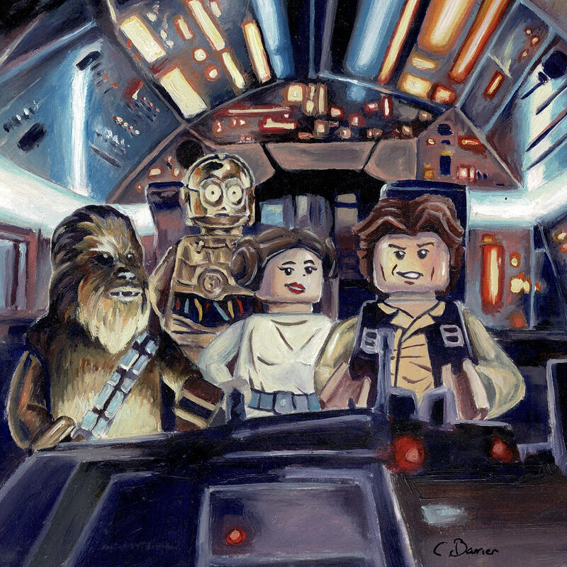 Peinture Star Wars par Barrier Cédric | Tableau Huile