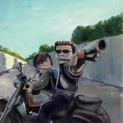 Peinture Terminator par Barrier Cédric | Tableau Huile