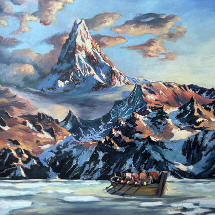 Peinture Le seigneur des anneaux 3 par Barrier Cédric | Tableau Huile