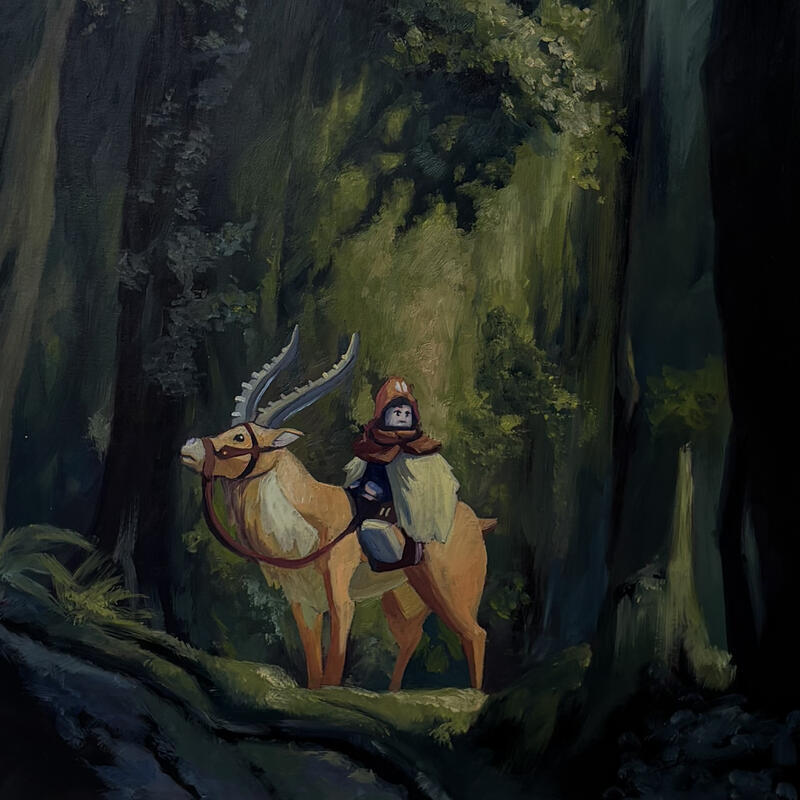 Peinture Princesse Mononoke 2 par Barrier Cédric | Tableau Huile