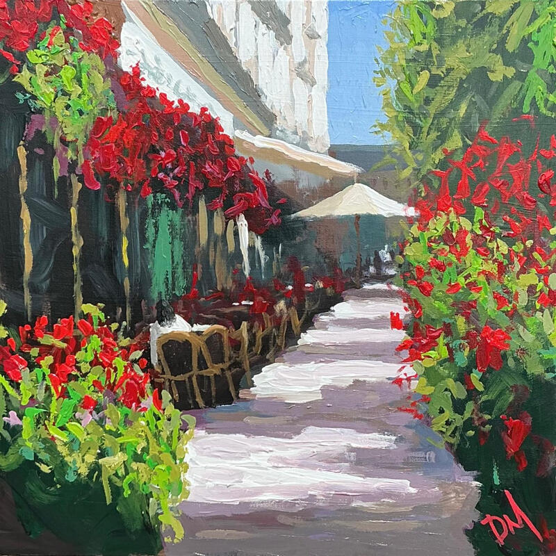 Painting Le Printemps en Rouge by Murgatroyd Daniel | Painting