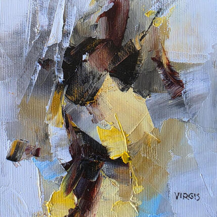Peinture Daily nightly par Virgis | Tableau Abstrait Huile Minimaliste