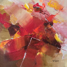 Painting Rosy by Virgis | Painting Abstract Oil Minimalist, Pop icons