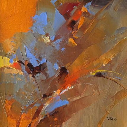 Peinture Autumn song par Virgis | Tableau Abstrait Huile Minimaliste