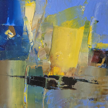 Painting Fleeting moment by Virgis | Painting Abstract Oil Minimalist