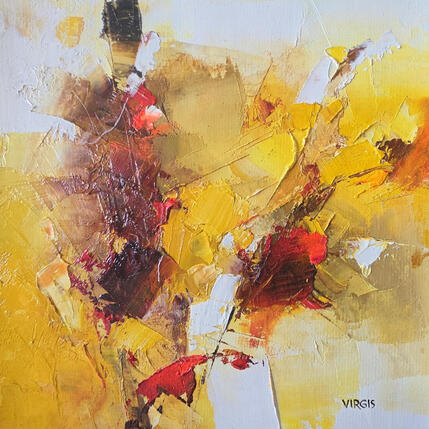 Peinture Memories of summer par Virgis | Tableau Abstrait Huile Minimaliste