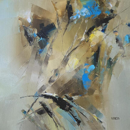 Peinture Rustle par Virgis | Tableau Abstrait Huile Minimaliste