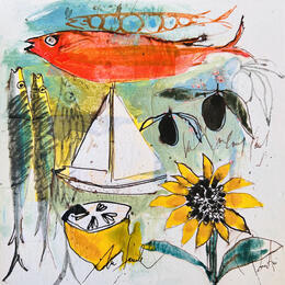 Painting Code provençal  by Colombo Cécile | Painting