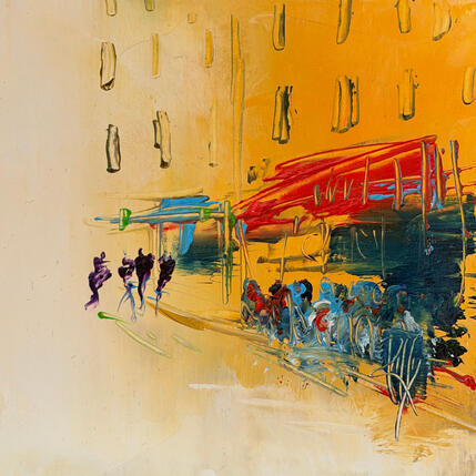 Painting Soleil by Raffin Christian | Painting Figurative Oil Urban