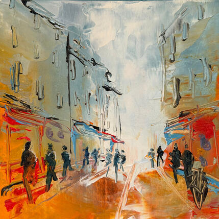 Painting Un après-midi by Raffin Christian | Painting Figurative Oil Urban