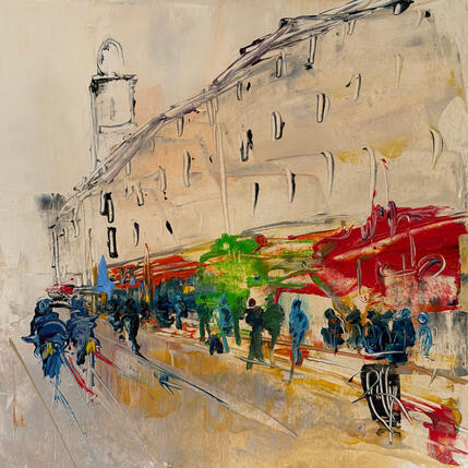 Painting Grand boulevard by Raffin Christian | Painting Figurative Oil Pop icons, Urban
