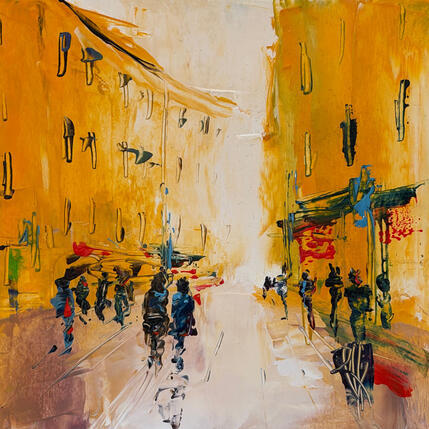 Painting Journée partagée by Raffin Christian | Painting Figurative Oil Pop icons, Urban
