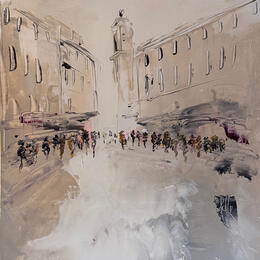 Painting Plaisir de la ville by Raffin Christian | Painting Figurative Oil Urban