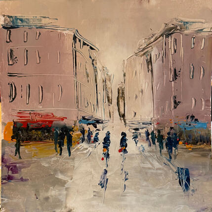 Painting Tous les deux by Raffin Christian | Painting Figurative Oil Urban
