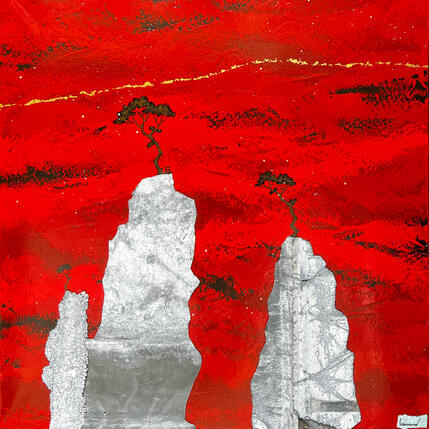 Peinture la paix interieure par Lemonnier | Tableau Matiérisme Acrylique, Zinc Paysages