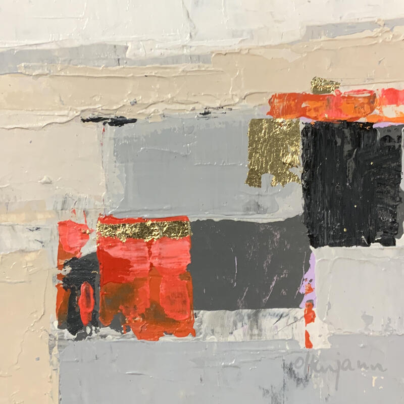 Painting Zones en équilibre 7 by Ottenjann Andrea | Painting Abstract Landscapes Acrylic