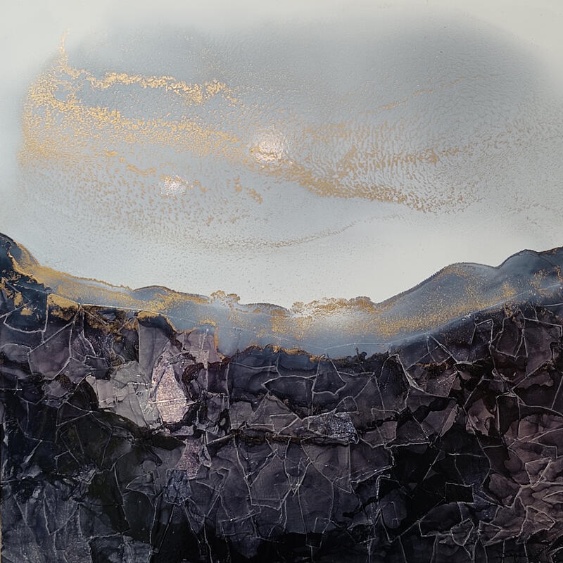 Peinture Poésie Minérale 2356 par Depaire Silvia | Tableau Abstrait Acrylique