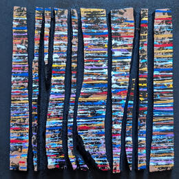 Gemälde Bc10 fine or bleu von Langeron Luc | Gemälde Materialismus Acryl, Harz, Holz Pop-Ikonen