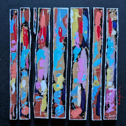 Gemälde Bc8 impression bord de mer von Langeron Luc | Gemälde Materialismus Acryl, Harz, Holz