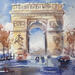 Painting Lumière sur l'Arc by Khomyakova Liliya | Painting Figurative Watercolor