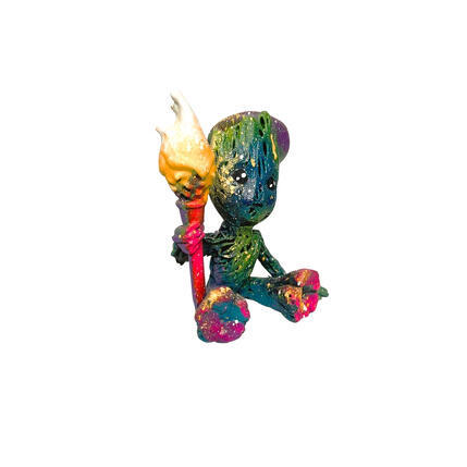 Sculpture GROOT ARTISTE PINCEAU FORET ENCHANTEE by Shenoda | Sculpture Pop-art Graffiti, Resin