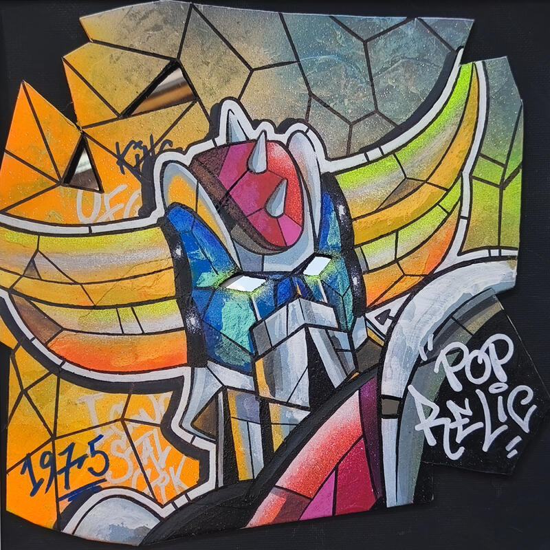 Painting Pop relic by Rocky Chaplin | Painting Pop-art Pop icons Acrylic