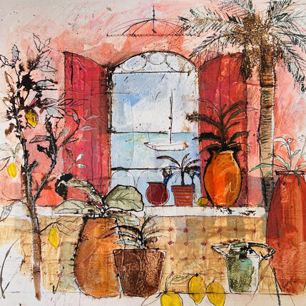 Peinture Regard sur l horizon par Colombo Cécile | Tableau