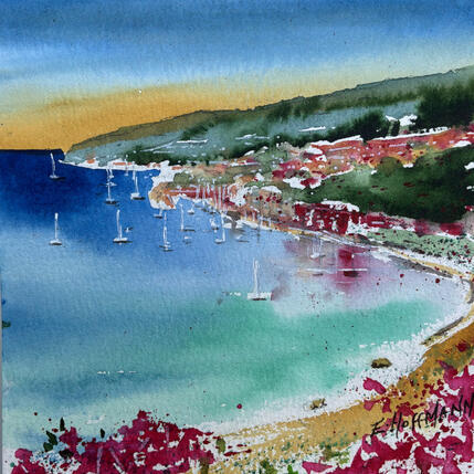 Painting Villefranche-sur-mer dialogue de pétales by Hoffmann Elisabeth | Painting