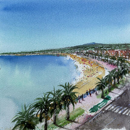 Painting Nice promenade échappées belles by Hoffmann Elisabeth | Painting