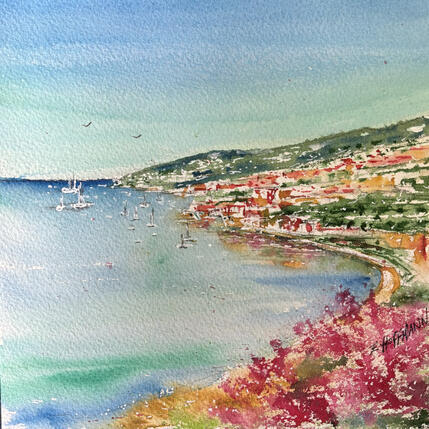 Gemälde Villefranche-sur-mer toute en couleurs vives  von Hoffmann Elisabeth | Gemälde