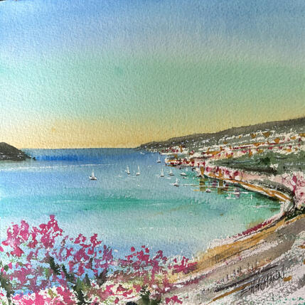 Painting Villefranche-sur-mer fleurie by Hoffmann Elisabeth | Painting