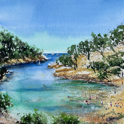 Painting Calanque méditerranéenne  by Hoffmann Elisabeth | Painting