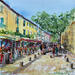 Painting Nice ruelle très animée by Hoffmann Elisabeth | Painting Figurative Urban Watercolor