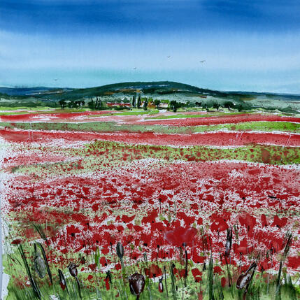 Gemälde Coquelicots de Provence von Hoffmann Elisabeth | Gemälde