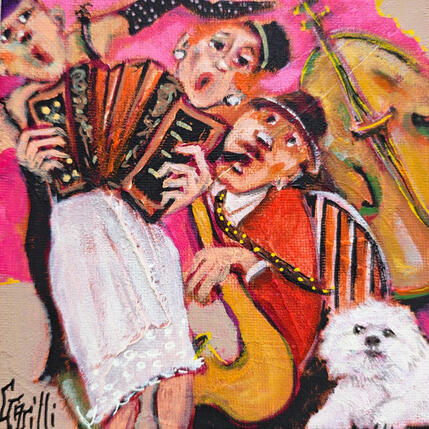 Peinture Notes jazzy pour Stella par Garilli Nicole | Tableau