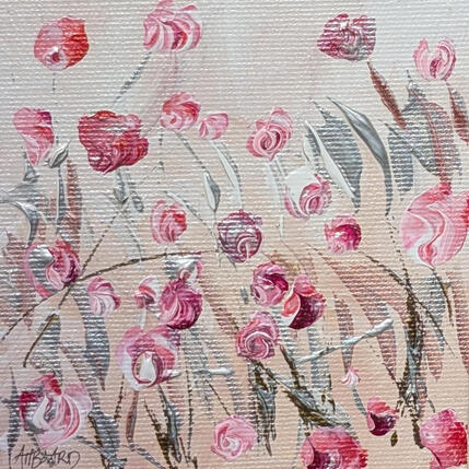 Peinture Roses par Amblard Florence | Tableau Acrylique Nature, Paysages