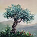 Painting L'arbre symbolique by Blandin Magali | Painting Figurative Landscapes Oil